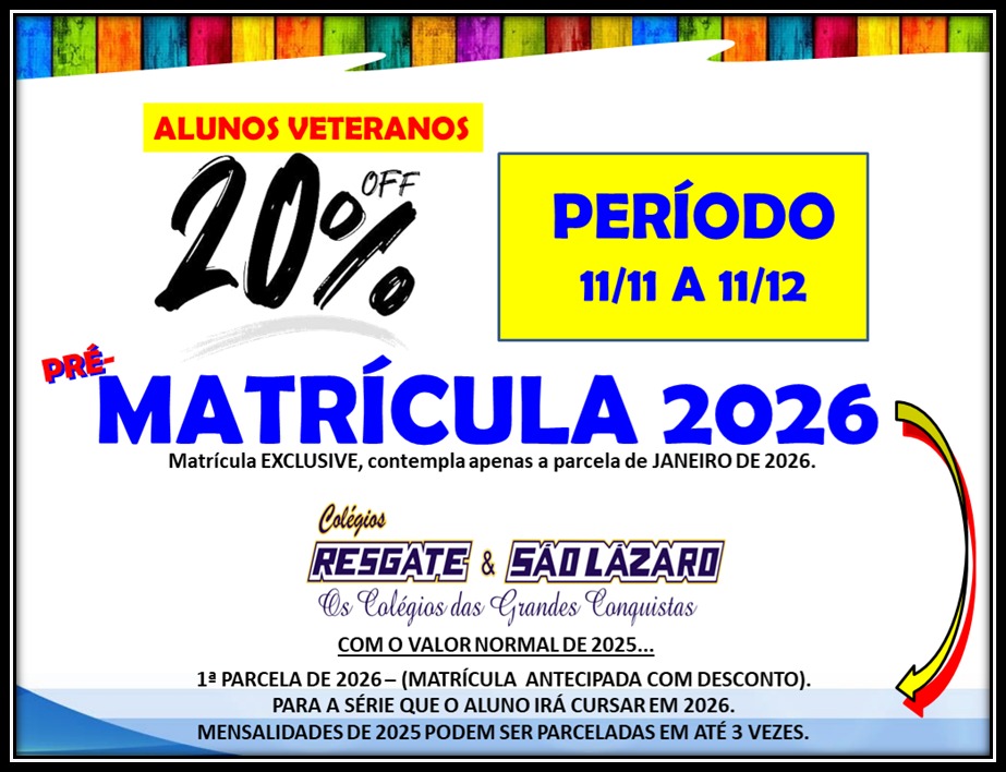 Rematrícula - 2026 - 20% Off