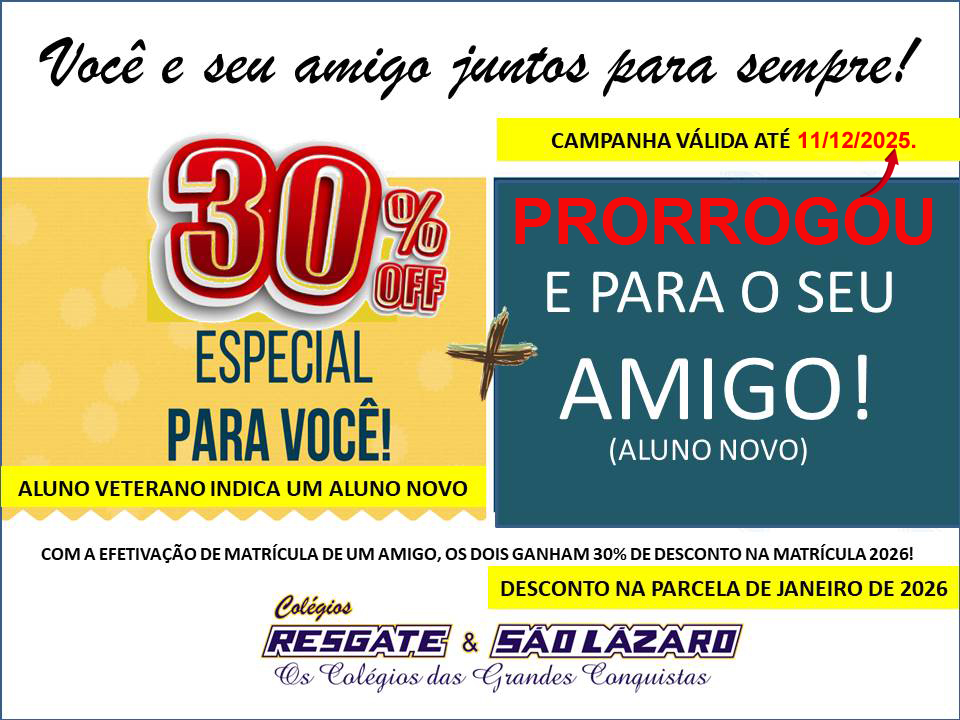 Rematrícula - 2026 - Amigo 30%